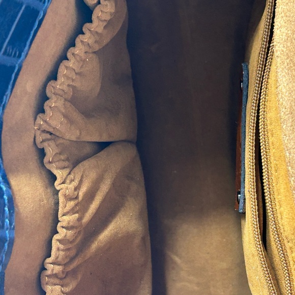 Patricia Nash Blue Leather Croc-Embossed Crossbody Bag Stylish Hardware - Picture 11 of 16